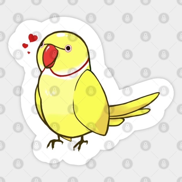 Ringneck Parakeet 3 Sticker by Shemii